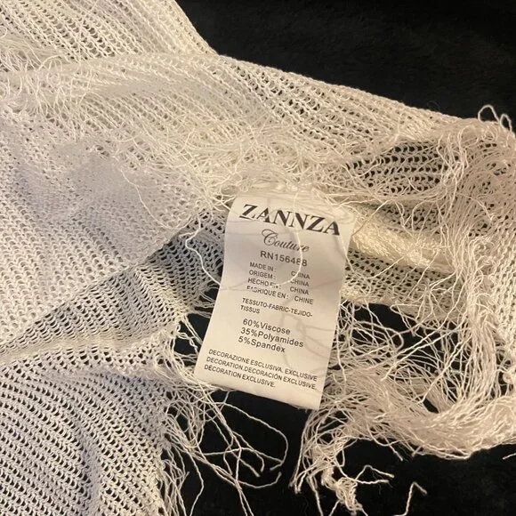 ZANZZA Sheer Distressed Knit Top – No Tag Est L - Picture 9 of 11